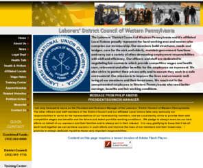 laborpa.org: Laborers' District Council of Western Pennsylvania
Western PA Laborers' District Council. Information about W. PA Laborers, including training, apprenticeship, and wage rates