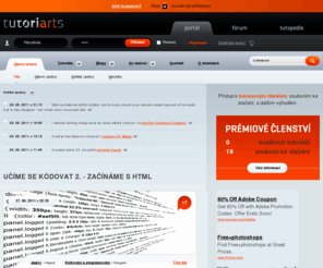 tutorials.cz: Hlavní strana, http://www.tutoriarts.cz
Tutoriarts.cz jsou grafický portál, který se zaměřuje na kvalitní tutoriály, silnou komunitu s diskuzí a zdroje ke stažení