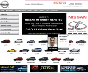 bignissan.com: Nissan of North Olmsted - Cleveland Nissan, Nissan Medina, Bedford Nissan, Nissan Parma
Your Cleveland Nissan Dealer, Big Nissan of North Olmsted offers great prices and service, we servce Cleveland, Medina, Bedford, North Olmsted, Parma, Brunswick, and Akron.  We offer new Nissan vehicles, used cars, Nissan parts, and Nissan service. | 28500 Lorain Road, North Olmsted, OH 44070 |  (866) 387-8307