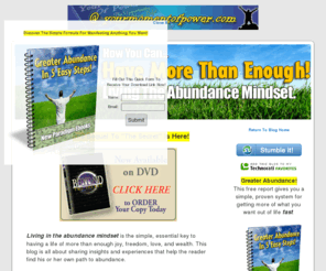 havemorethanenough.com: Law Of Abundance | Manifesting Abundance
A user-friendly guide to the law of attraction and abundance thinking. Discover your potential for manifesting your dreams.