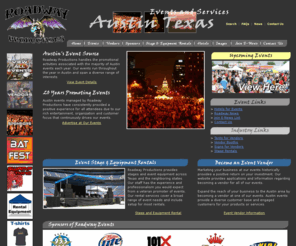 batfest.com: Roadway Productions | Events in Austin Texas | Home Page
An Austin Events and Festival Promotions and Organizational Company with over 30 years of Experience and Successful events in Austin Texas.