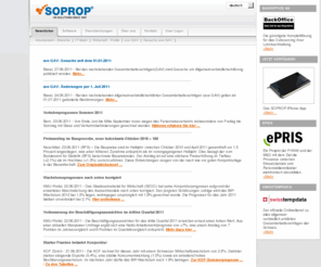 soprop.ch: Laufend aktuelle News...
Das neue SOPROP - die erste rein webbasierende CRM und ERP BranchenlÃ¶sung fÃ¼r alle professionellen Personaldienstleister.