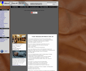 xn--lder-loa.net: Swecase Målerås Läder AB tillverkning och försäljning av väskor portföljer pilotväskor plånböcker handväskor bälten i läder mm
Swecase Målerås Läder AB är ett genuint familje företag som sedan 1947 har tillverkat väskor i läder.Vi har ett stort sortiment av portföljer, pilotväskor, damväskor, ryggsäckar ,plånböcker, handväskor mm. Naturligtvis tillverkar vi också specialanpassade produkter