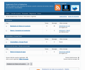 epaned.com: Ingenieria Civil e Hidráulica
Ingenieria Civil e Hidráulica  -  Foro de modelacion redes hidraulicas de tuberias a presión, estaciones de bombeo, diseños de acueductos y alcantarillados