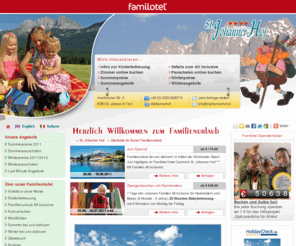 oesterreichreise.info: Familienurlaub Tirol im All Inclusive Familienhotel St. Johanner Hof - Familotel Kitzbüheler Alpen - St. Johann in Tirol
Urlaub mit Kinder im Familienhotel Tirol - das Familotel St. Johanner Hof in St. Johann in Tirol. Urlaub machen während die Kinder den Tag in der Kinderbetreuung genießen. Zwischen dem Kitzbüheler Horn und Wilder Kaiser - Kitzbüheler Alpen.