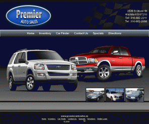 premierautosales.us: 
	Premier Auto Sales - www.premierautosales.us

Thank you for visiting Premier Auto Sales of Wichita, KS, powered by Carsforsale.com.  Quality used cars and trucks. Check out our inventory and contact us if you have any questions.