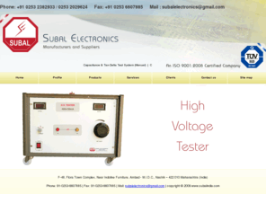 subalindia.com: Subal Electronics | Nashik | Manufacturers And Suppliers Of Tan Delta Test Systems
Capacitance and tan delta test system manufacturers and suppliers. A company from Nashik,Subal Electronics.