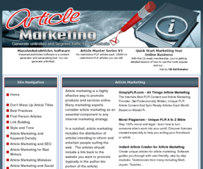 article-marketing-profits.com: Article Marketing Profits
Article marketing is a highly effective way to promote products and services online.  Many marketing experts consider article marketing as an essential component to any Internet marketing strategy.