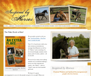 inspiredbyhorses.com: Inspired by Horses — Offering practical wisdom and spiritual encouragement for people who love horses.
Offering practical wisdom and spiritual encouragement for people who love horses.