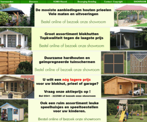 tuindomein.nl: Tuinhuizen | Tuinschermen | Houten speelhuisjes | Tuinkasten | Tuinmeubels | Tuinhout
Goedkope online tuinmeubels. Online verkoop tuinhout, tuinhuizen, houten speelhuisjes, tuinschermen, tuinkasten, blokhut, tuinbank en schutting.