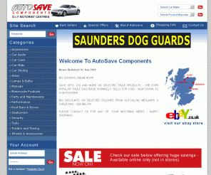 autosave-scotland.co.uk: Autosave Components - car dog guards, car seat covers, car mats, car styling accessories, spoilers, oil, spares, parts
