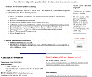 camel.co.uk: Camel Services Ltd Home Page
Camel Services Ltd Home Page