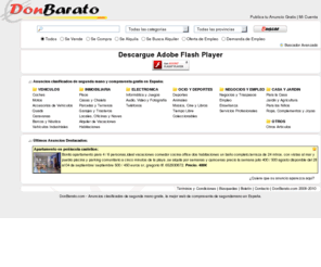 donbarato.com: Anuncios Clasificados de Segunda Mano y Compraventa Gratis
DonBarato.com - Anuncios clasificados de segunda mano gratis, la mejor web de compraventa