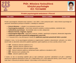 psycholozka.com: PhDr. Miloslava Vysloužilová - klinická psychologie - privátní ambulance Přerov
