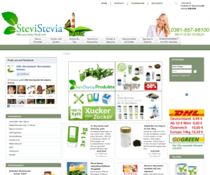 steviamarkt.net: Stevialaden Online Shop
Stevia & Nahrungsergänzung so günstig wie NIE ZUVOR.  Nur bei Uns stevialaden.de     Eine schnelle Abwicklung und ein guter Service sind für uns selbstverständlich.