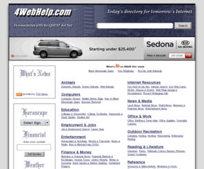 4webhelp.com: 4WebHelp.com - in association with Re-QUEST dot Net (tm)
Today's directory for tomorrow's Internet. If it's not here, it's not worth click!