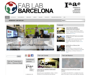 fablab.es: Fab Lab Barcelona > Fabricacion Digital Personal | Diseño y Arquitectura, Cooperacion y Desarrollo, Educacion e Investigacion
Diseño y Arquitectura, Cooperacion y Desarrollo, Educacion e Investigacion