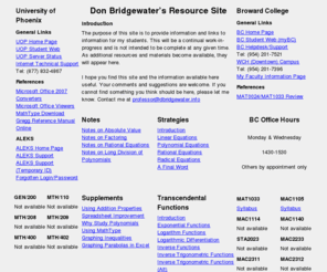 dbridgewater.info: Don Bridgewater's Resource Site
