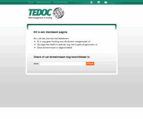 ietsmetsport.org: Tedoc Webmanagement & Hosting: Standaard pagina
Dit is een standaard Tedoc pagina. Als u dit ziet kan dat betekenen dat er nog geen hosting voor dit domein is aangemaakt of dat deze domeinnaam (tijdelijk) is uitgeschakeld