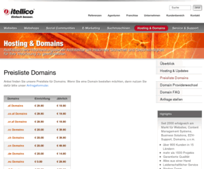 personalhotline.net: Domain Reserviert - Domain, Domainen, .at, .eu, .com Domains u.v.m. - itellico
Bei itellico können Sie günstige Domains bestellen, von allen .at Domains, über .com, .info, .org Domains bis hin zu .de, .cc und .net Domains.