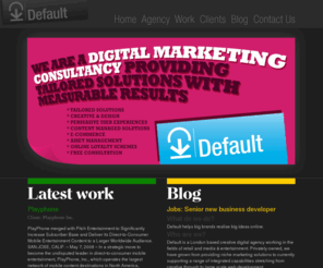 resettodefault.com: Default Ltd - Creative web agency, London
Default Ltd: Creative web agency, London