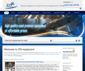 3digroup.com: Process Equipment & Plants for Sale from 3DI Equipment Ltd.
3DI Equipment Ltd is the worlds leading supplier of used, unused and reconditioned process equipment and plants for the processing industries.