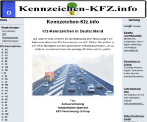 kennzeichen-kfz.info: Kraftfahrzeug-Kennzeichen - alle deutschen Kfz-Kennzeichen A-Z
alle deutschen Kfz-Kennzeichen A-Z