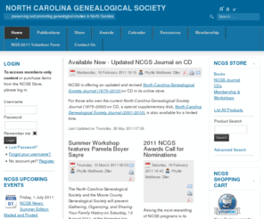 ncgenealogy.org: North Carolina Genealogical Society
NCGS - North Carolina Genealogical Society, Inc.