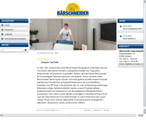 baerschneider.com: Baerschneider Tapeziergeraete: Start
