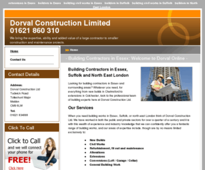 dorvalconstructionltd.com: building contractors in Essex : Dorval Construction Limited    01621 860 310
building contractors in Essex, Dorval Construction Ltd provide first class building services in Essex.