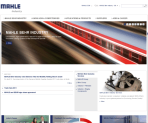 mahlebehrindustry.net: MAHLE | MAHLE Behr Industry
MAHLE Powertrain - a 100% subsidiary of MAHLE GmbH since the beginning of 2005-has devoted itself to finding these solutions, with increased expenditure on research and development.