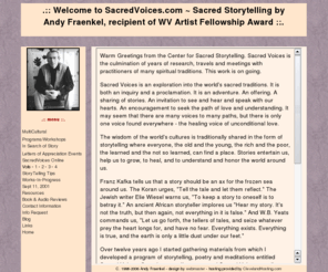 sacredvoices.com: .::SacredVoices.com::.
Website for The Center for Sacred Storytelling