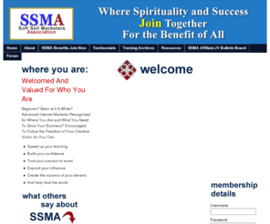 softsellmarketersassociation.org: Soft Sell Marketers Association
Where Success and Spirituality Join Together for the Benefit of All