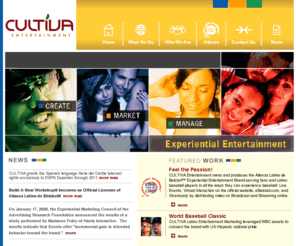 cultivaentertainment.com: CULTIVA Entertainment
CULTIVA Entertainment builds brands by stimulating consumer participation with Experiential Entertainment