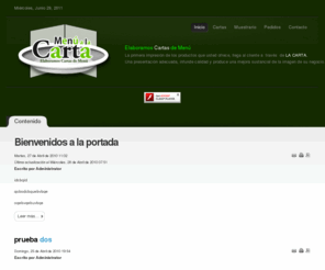 menualacarta.es: Bienvenidos a la portada
Joomla! - el motor de portales dinámicos y sistema de administración de contenidos