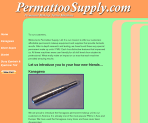 permattoosupply.com: Permanent makeup supplies and equipment for professional makeup and tattoo artists
Permanent makeup supplies and equipment for professional makeup and tattoo artists