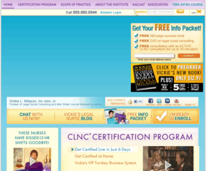 vickiemilaso.info: Legal Nurse Consultant | Vickie Milazzo Institute
Legal nurse consultant certification and training from Vickie Milazzo, the pioneer of legal nurse consulting. Certified Legal Nurse Consultants can earn $125/hr.