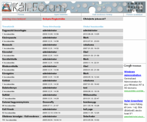 kaliforum.hu: Káli Fórum - A Káli-medence fóruma - forum fórum káli-medence káli medence Kisörspuszta Monoszló Köveskál Szentbékkálla Mindszentkálla Kovágóörs Kékkút Balatonhenye Salföld Ábrahámhegy Káptalantóti Csobánc Bács hegy Veszprém megye társalgó társalgás üzenet vélemény kérdés válasz
Káli Fórum