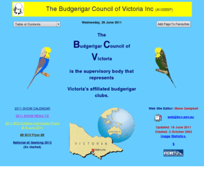 bcv.asn.au: Budgerigar Council of Victoria
Budgerigar Council of Victoria (BCV) is the controlling body representing affilliated budgerigar clubs through out Victoria, Australia.
