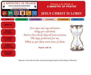 ministryofprayer.org: Welcome to the Web Site of Paula Rayburn Ministries -- A Ministry of Prayer and Deliverance
A Minisry of Prayer