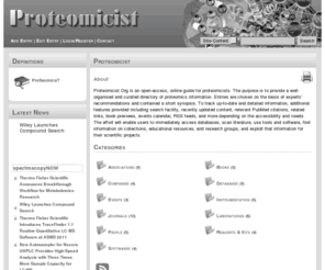 proteomicist.com: Proteomicist
A Free Resource For The International Proteomics Community