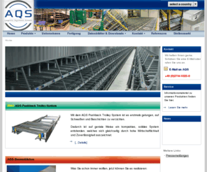 aqs-logistic.net: AQS Logistic Systems GmbH - Durchlaufregale - Rollenbahnen - Kommissioniertechnik - Roellchenleisten - Rollenschiene - Tablare - Regale -
AQS Logistic Systems GmbH Ihr Partner im Bereich Lagertechnik - Durchlaufregale Rollenbahnen Rollenschienen Roellchenleisten Palettenrollenbahnen- 