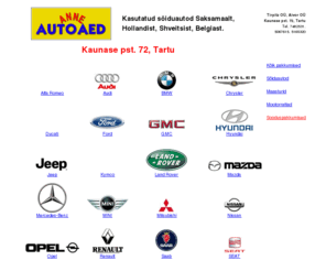 autoaed.ee: auto24.ee - uued ja kasutatud sõidukid
Auto24 - Eesti suurim autode ostu-müügi kuulutuste andmebaas. Uued ja kasutatud sõidukid, autokaubad ja varuosad, uudised, foorumid, proovisõidud jpm.