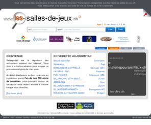 les-salles-de-jeux.ch: Les salles de jeux en Suisse - Swissportail, l'information en 2 clics!
salles de jeux en Suisse sont sur Swissportail, l'information en 2 clics!