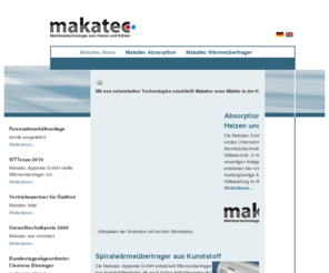 makatec.eu: Makatec GmbH
Makatec hat für die Bereiche Heizen und Kühlen eine neue, energiesparende Technik entwickelt.