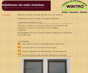 nie-mehr-fensterstreichen.com: Startseite
Holzfenster nie mehr streichen