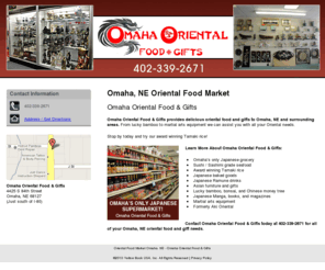 omahaorientalfoodandgift.com: Oriental Food Market Omaha, NE - Omaha Oriental Food & Gifts
Omaha Oriental Food & Gifts  provides Sushi / Sashimi grade seafood, Japanese baked goods to Omaha NE. Omaha’s Only Japanese Supermarket!  Call 402-339-2671