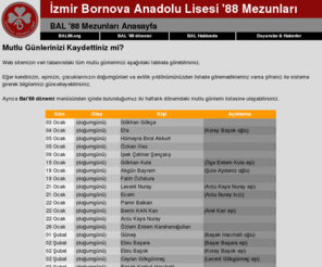 bal88.org: BAL '88 Mezunlari Anasayfa
BAL '88 Mezunları Anasayfa