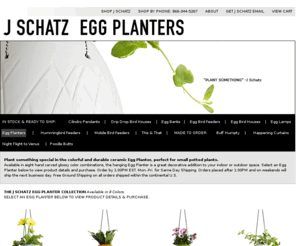 eggplanters.com: J Schatz Egg Planters
Plant something special in the colorful and durable ceramic Egg Planter, perfect for small potted plants.