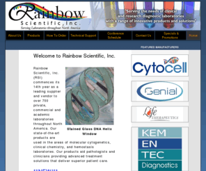 rainbowscientific.com: Rainbow Scientific, Inc.
Serves the needs of clinical and research diagnostic laboratories with a range of innovative products and solutions.